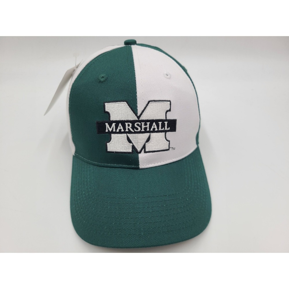 University of Marshall Thundering Herd Pinwheel Adjustable Hat Cap Green White